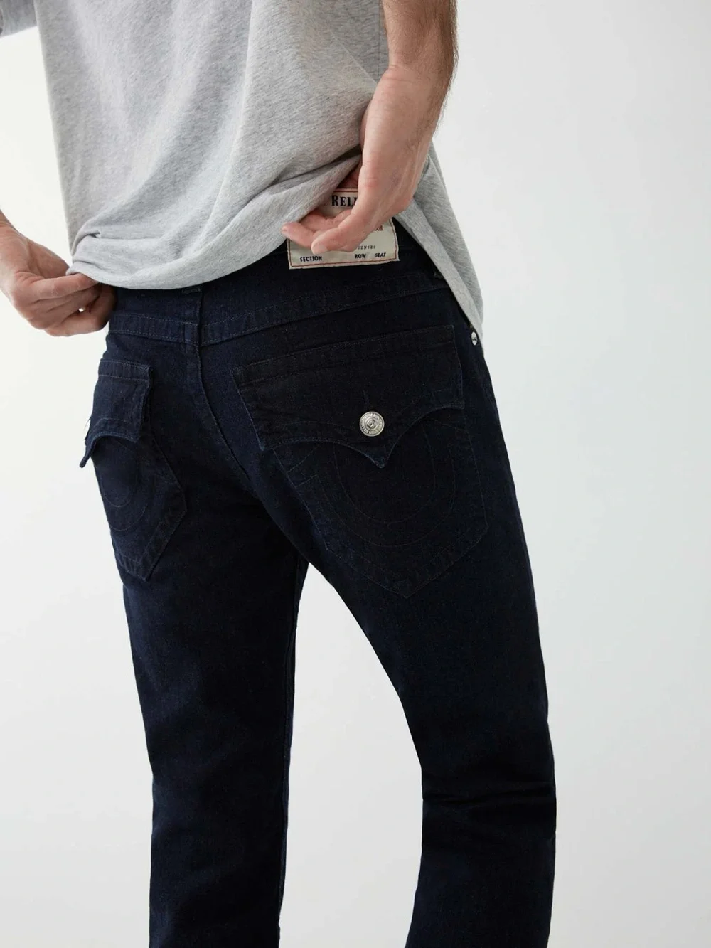 True Religion ROCCO 36x34 Relaxed Skinny Dark Wash Jeans